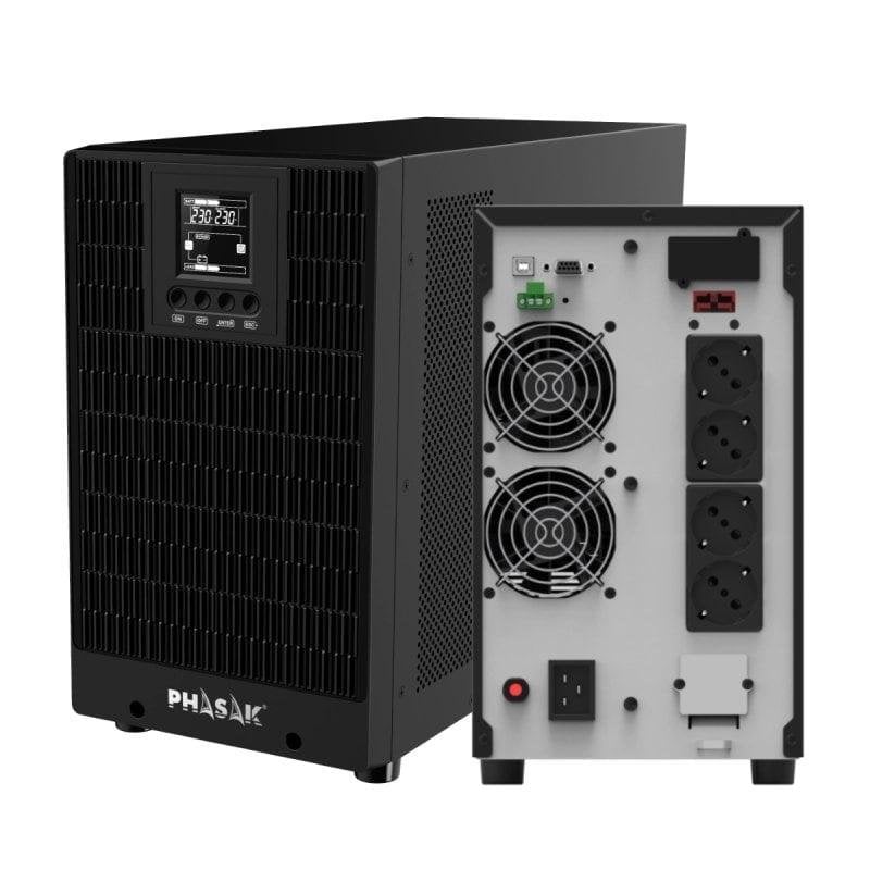 Phasak PH 9230 SAI de Doble conversión (en línea) 3 kVA 3000 W 4 salidas AC