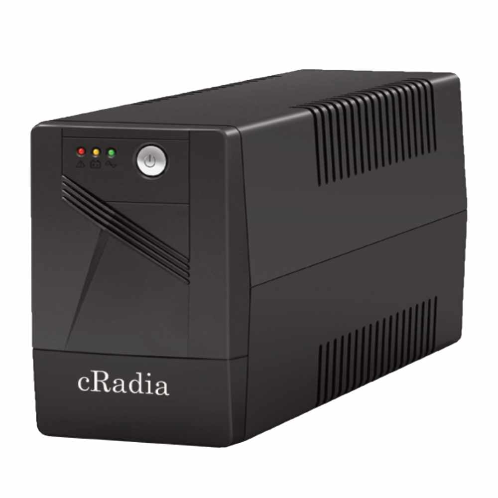 SAI cRadia 620VA Plomo-Calcio Autonomía Estabilizador Inteligente 2 Schuko Compacto