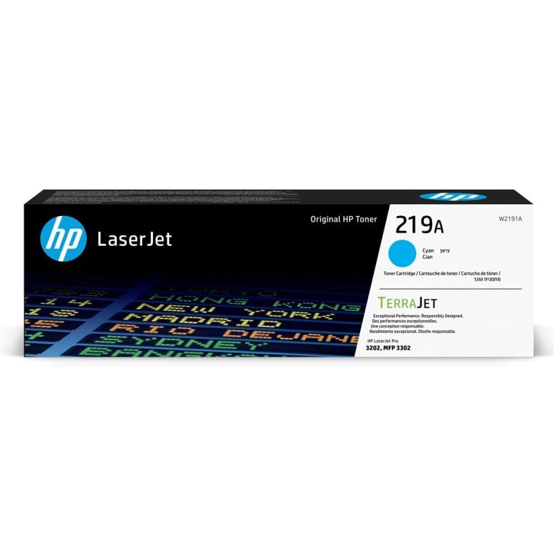 Cartucho de toner original HP LaserJet 219A ciano