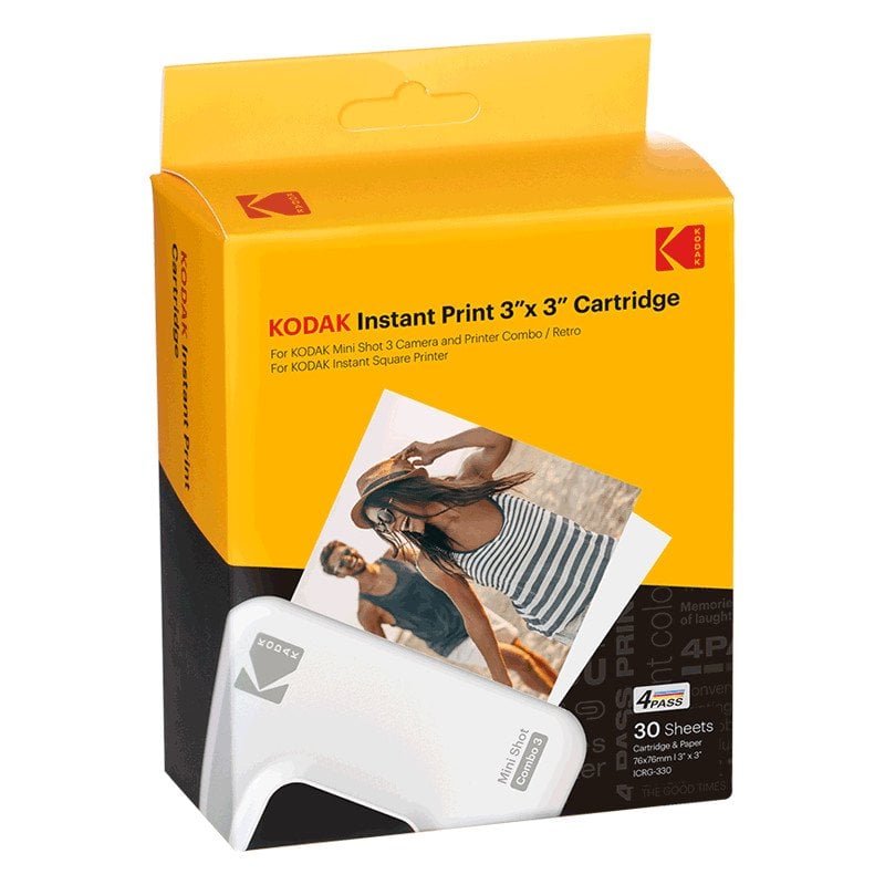 Kodak ICRG330 3 photo cartridges, 7.6x7.6cm + 30 sheets for Mini Shot C300/C300R and Printer P300