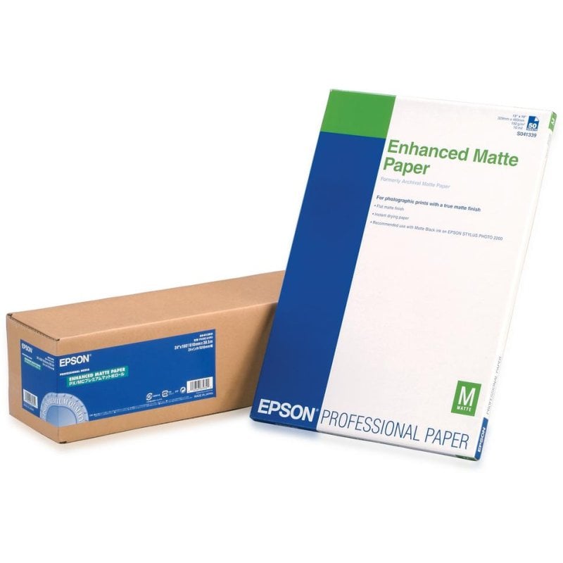 Papel Epson Enhanced Matte 24" x 30,5 m 189 g/m² mate