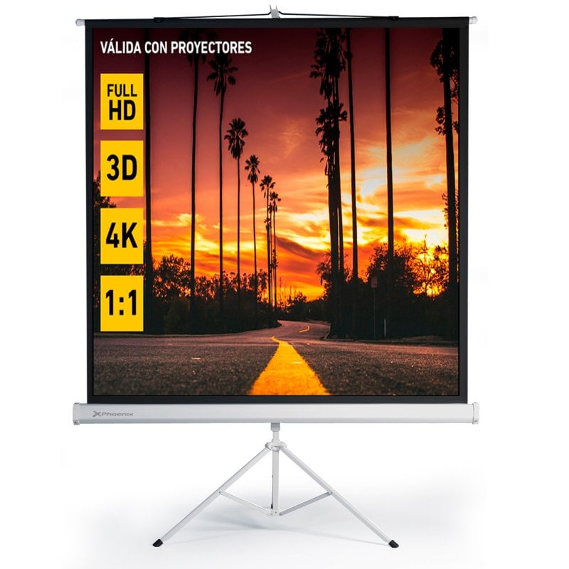 Phoenix Pantalla de Proyector con Trípode 112"