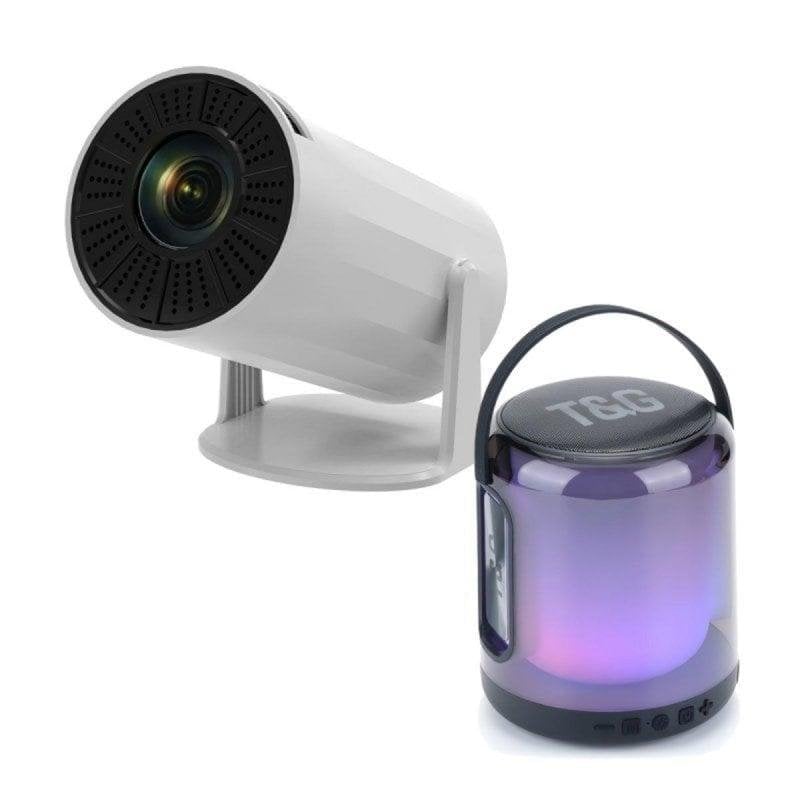 Klack Mini Proyector Portátil 4k + Altavoz TG-376 con Android Integrado