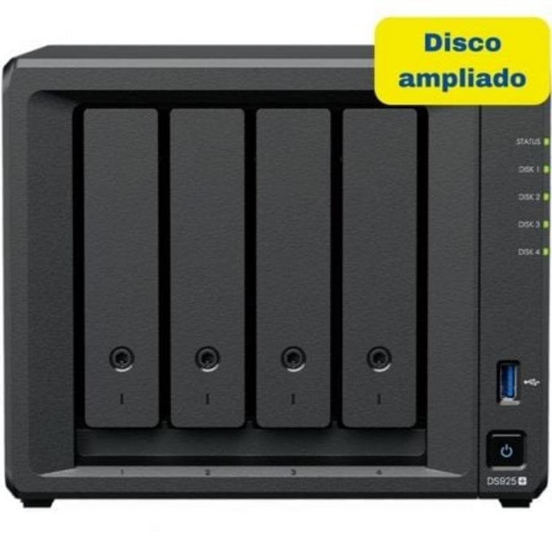 NAS torre Synology 8TB DS925+ 4 bahías 2.5GbE AMD Ryzen expansión y RAID avanzado