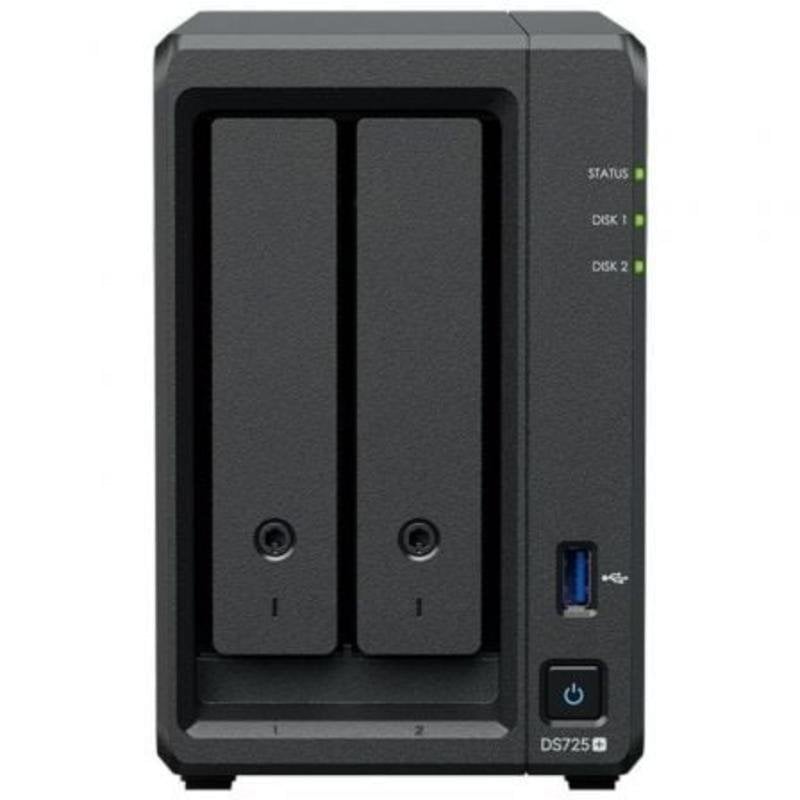 NAS Interno Synology DS725+ 2 Bahías 8GB DDR4 2.5GbE AMD Ryzen Expansible NVMe SSD