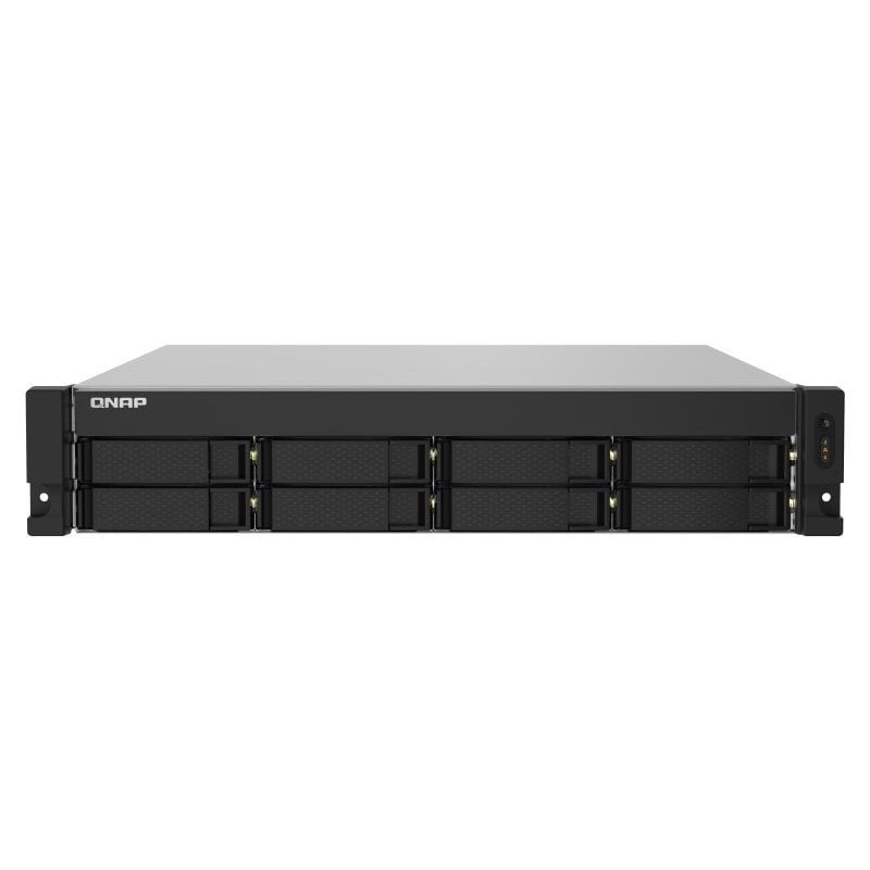 NAS rack QNAP 8 bahías 2U AL324 Quad-Core 4GB DDR4 2x10GbE/2x2.5GbE Turbo System iSCSI TS-832PXU-4G expansión PCIe