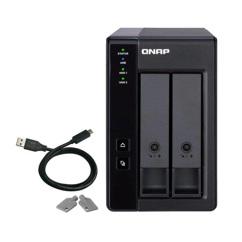 Disco Duro externo QNAP 2 Bahías USB 3.2 Gen 2 TR-002 RAID Hot-Swap