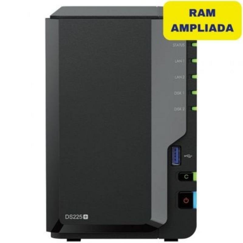 NAS Synology DiskStation DS225+ 2 Bahías 6GB DDR4 2.5GbE Torre Hot Swap