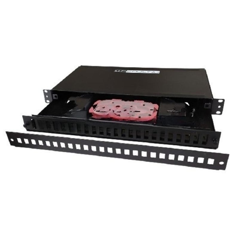 WP WPC-FPP-0224-B fibre-optic splice box 19" 1U 24 ports