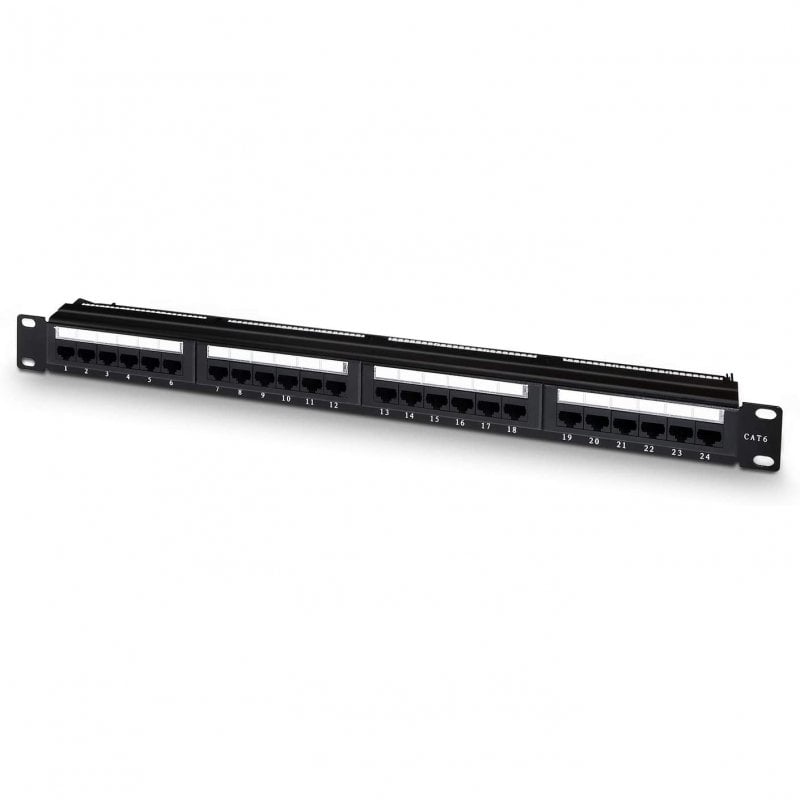 Aisens Painel de distribuição 24 portas UTP Cat.6 1U 19"