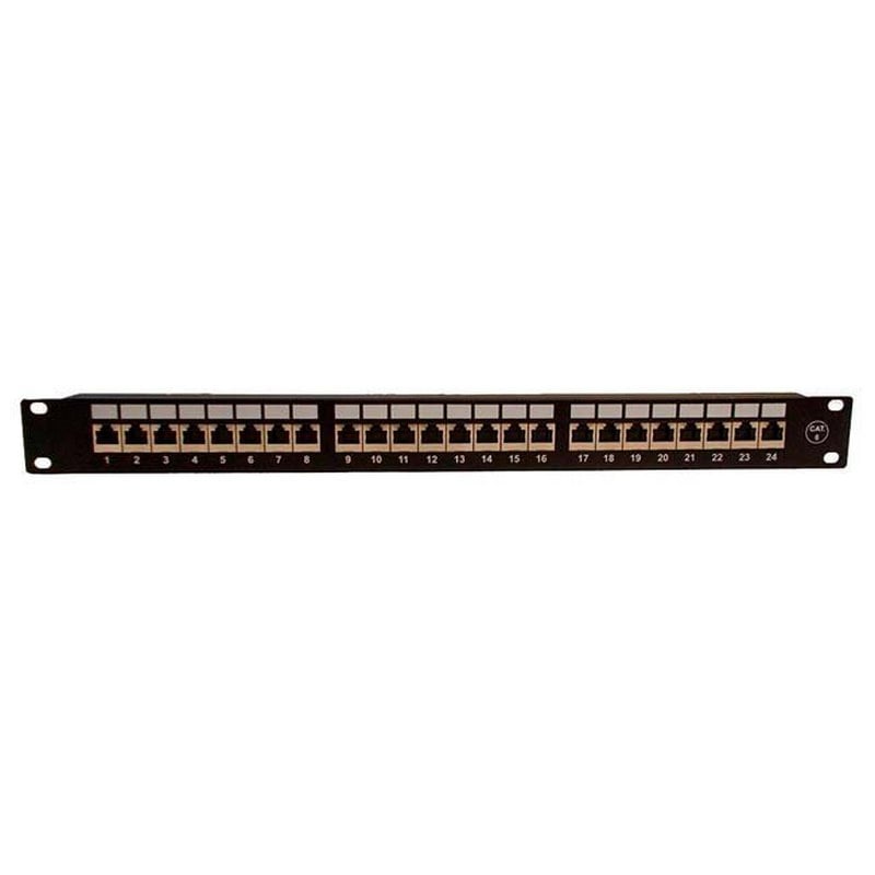 Powergreen Patchpanel mit 24 Ports, Cat. 6 FTP