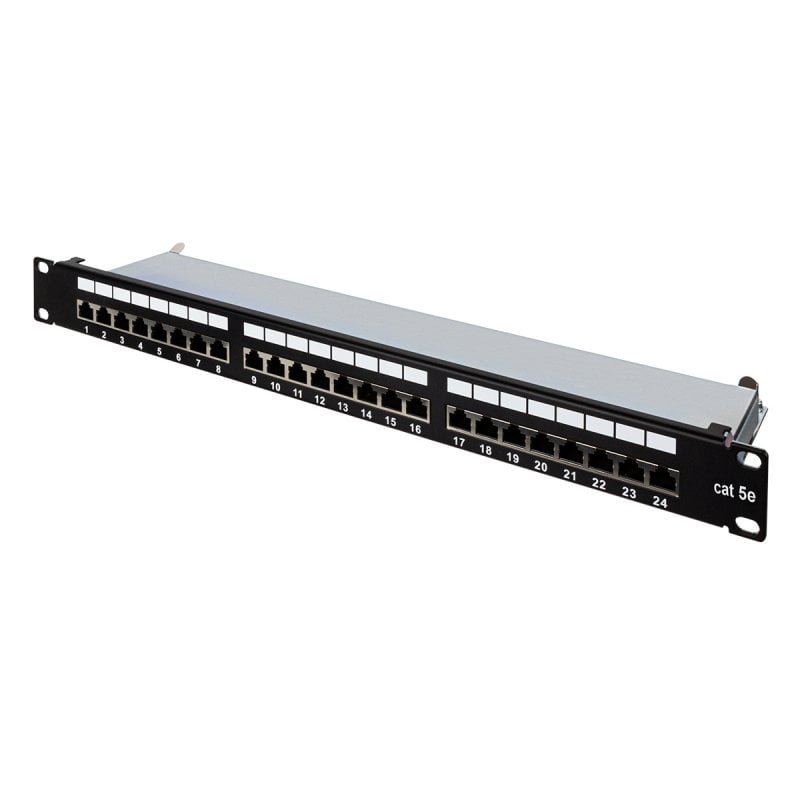 Aiten Data Premium-Patchpanel mit 24 Ports, 1U, Cat 5e FTP für Datennetze und Rackschränke