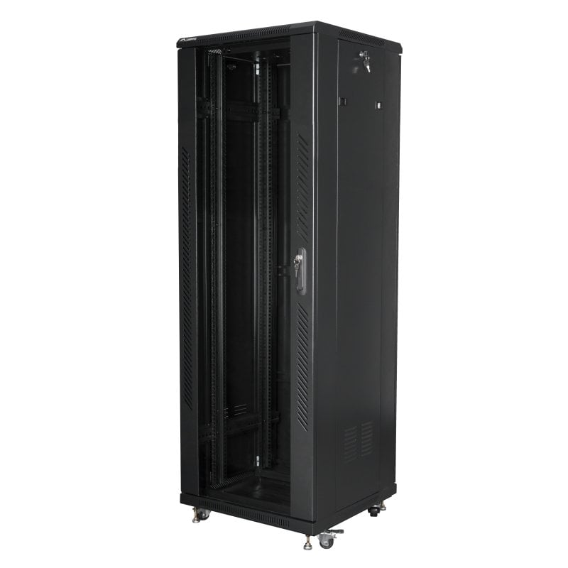 Rack independiente Lanberg FF01-6637-12B 37U 800kg IP20 Ventilación Negra RAL9004