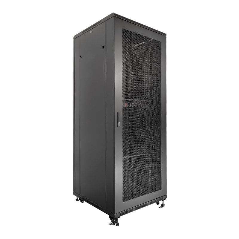 Aiten Data Armario Rack Suelo 19" 42U 800x1200x2060mm montado con accesorios, gran capacidad para IA
