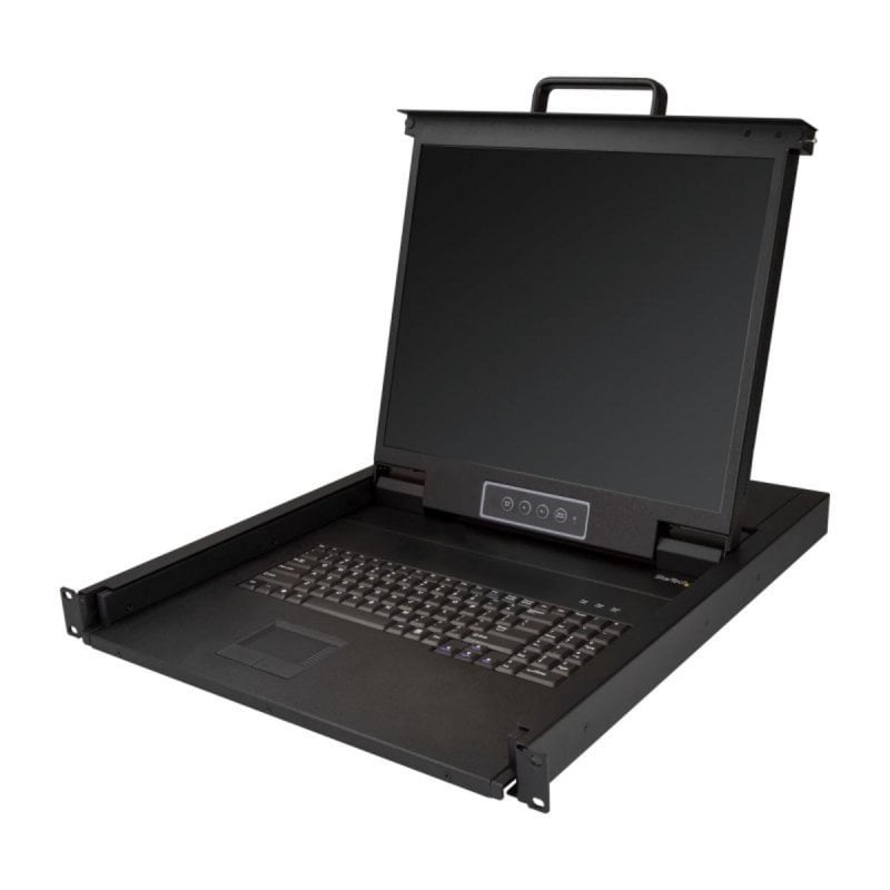 Consola KVM StarTech 1U Rack LCD 19" VGA Teclado QWERTY Táctil 1 Puerto MTBF 50000h