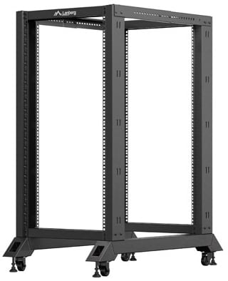 Rack abierto Lanberg OR01-6022-B 22U 19" 600kg acero autoinstalable negro 1000x600x1229mm