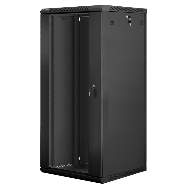 Bastidor de pared Lanberg WF01-6627-10B 27U 60kg 600x600x1307mm Acero Negro IP20