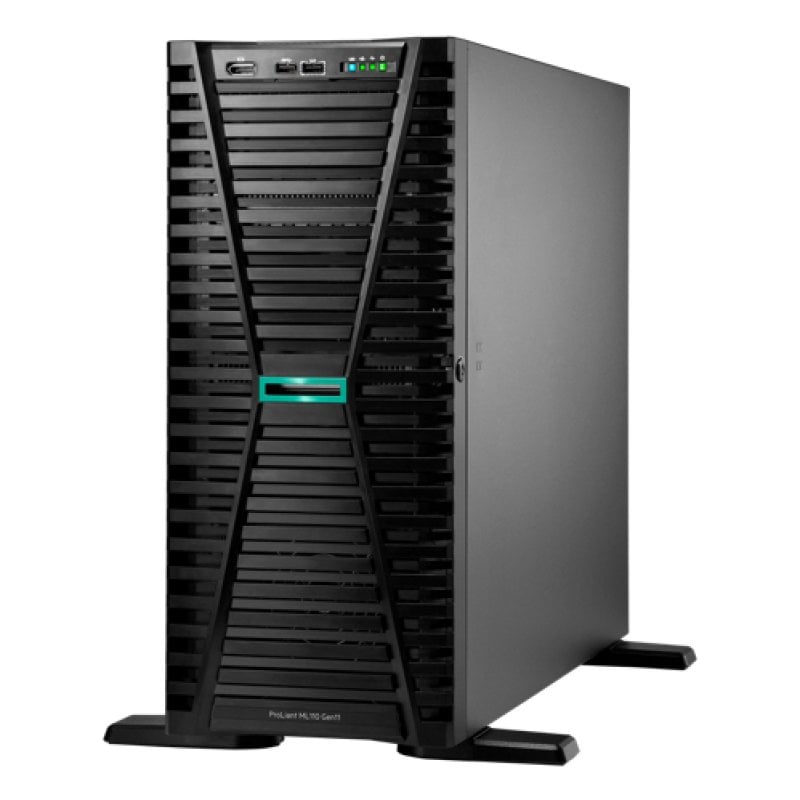 Servidor HPE Xeon Silver 4510 64GB 960GB SSD DDR5-SDRAM RAID RPS Torre