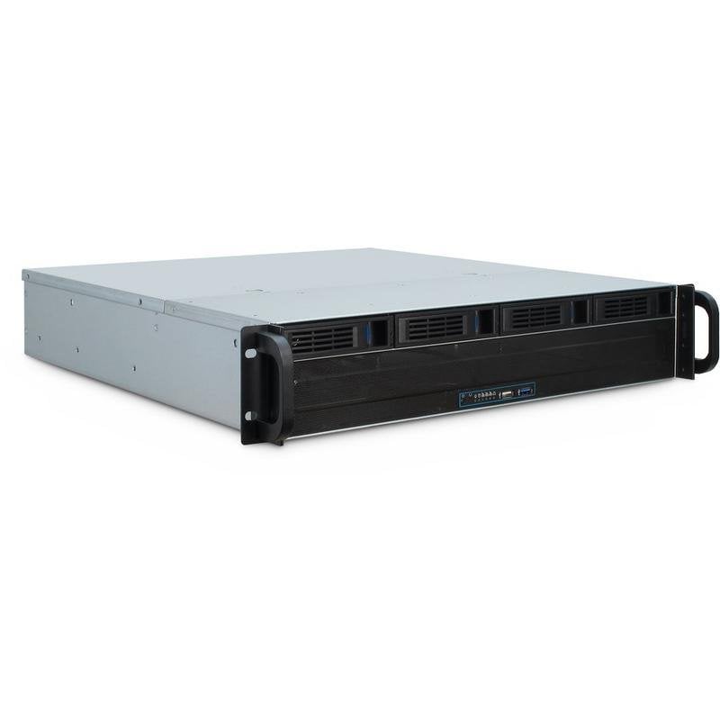 Servidor rack Inter-Tech 2U 2404L S-ATA micro ATX Mini-ITX aço 2U preto cinzento