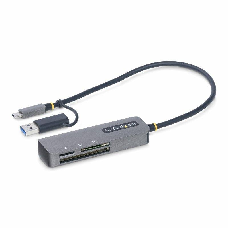Lettore di schede Startech USB 3.0 SD CF microSD adattatore USB-C/A grigio