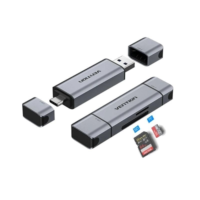 Vention CLKB0 Lettore di schede esterno USB 3.0 e USB-C nero