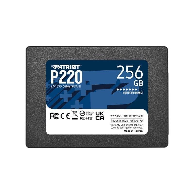 SSD Patriot P220 256GB 2,5" SATA III 550 MB/s sicuro