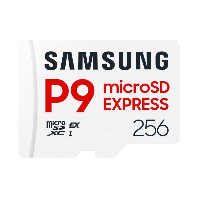 Samsung P9 Express microSD 256 Go, vitesse de lecture jusqu’à 800 MB/s, U3, V30, A1, pour Nintendo Switch 2, smartphones, tablettes, GoPRO, drone DJI, Steam Deck, (MB MK256T)