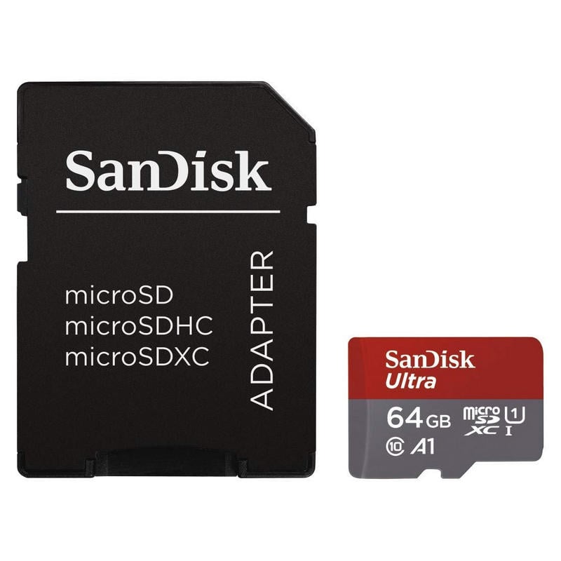 Sandisk Ultra MicroSDXC 64GB Clase 10 A1 UHS-I + Adaptador SD