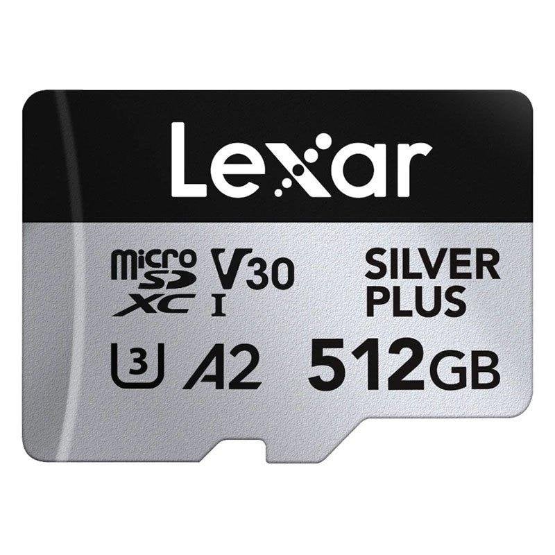 Lexar Professional SILVER PLUS 512GB MicroSDXC UHS-I R205/W150 V30 Flash Memory