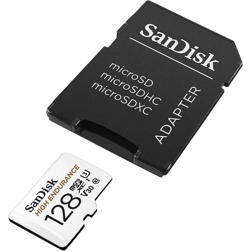 SanDisk High Endurance MicroSDHC 128GB Clase 10 U3 V30 UHS-I + Adaptador SD