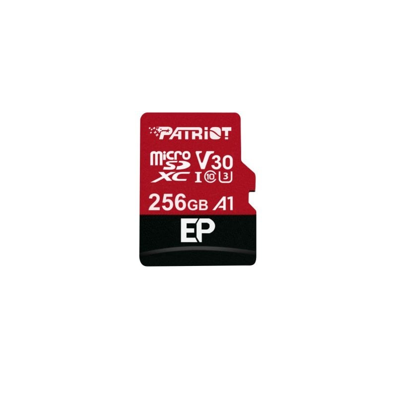 Patriot PEF256GEP31MCX microSD card, 256GB, Class 10 U3 V30, 100MB/s