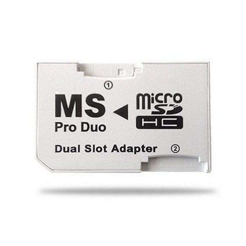 Adaptador duplo MicroSD para Memory Stick Pro Duo branco