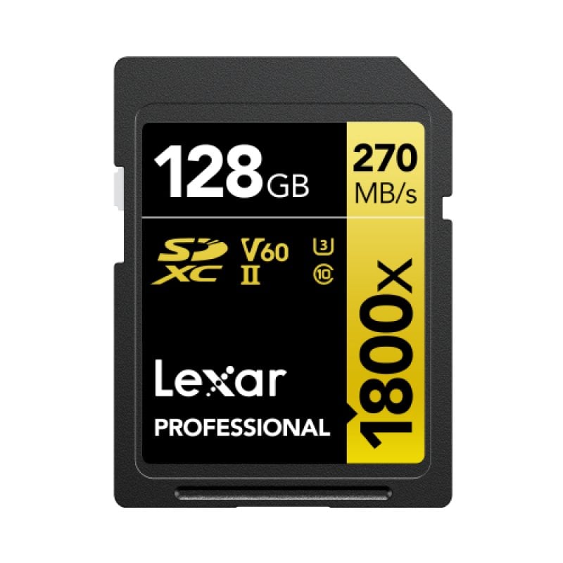 Lexar Professional 1800x Tarjeta SDXC 128GB UHS-II U3 V60 Clase 10