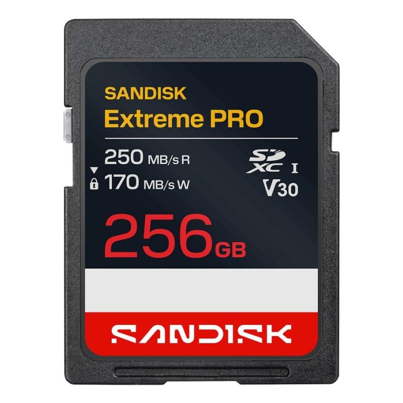 Tarjeta de memoria SanDisk Extreme Pro 256 GB SDXC UHS-I 250 MB/s V30 resistente