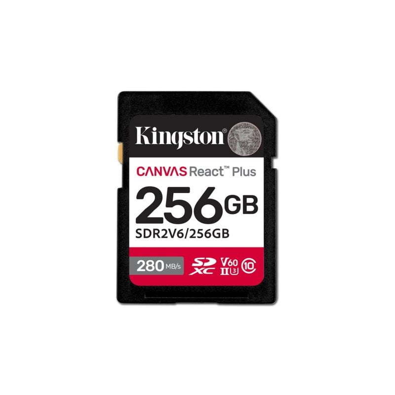 Tarjeta Kingston Canvas React Plus SDXC 256GB UHS-II 280MB/s V60