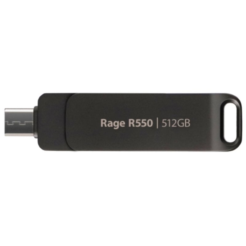 Memoria USB Patriot Rage R550 512 GB USB-A y USB-C 3.2 Gen 1 negra