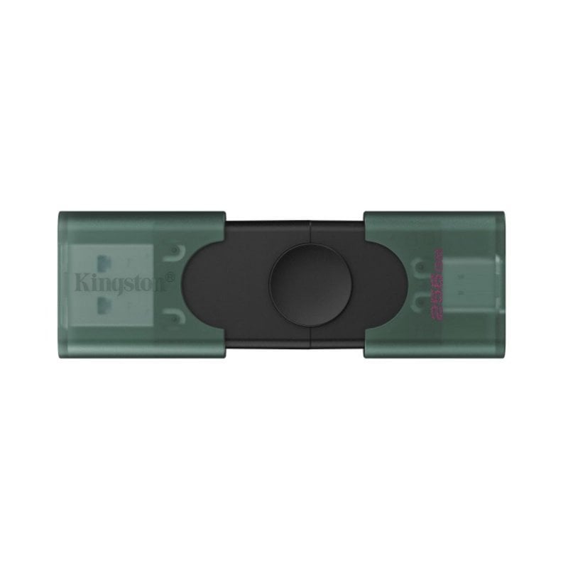 Kingston DataTraveler Duo 256GB USB 3.2 Gen 1 Dual USB-A und USB-C Speicherstick Schwarz Grün
