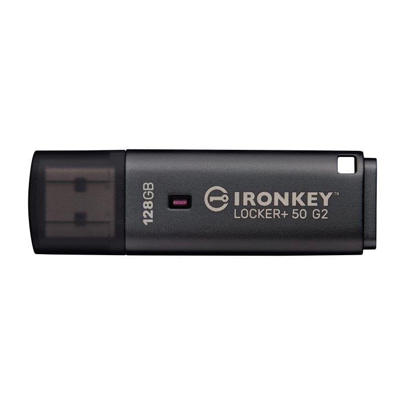 Memoria USB Kingston IronKey Locker Plus 50 G2 128GB cifrado AES-256 FIPS 197