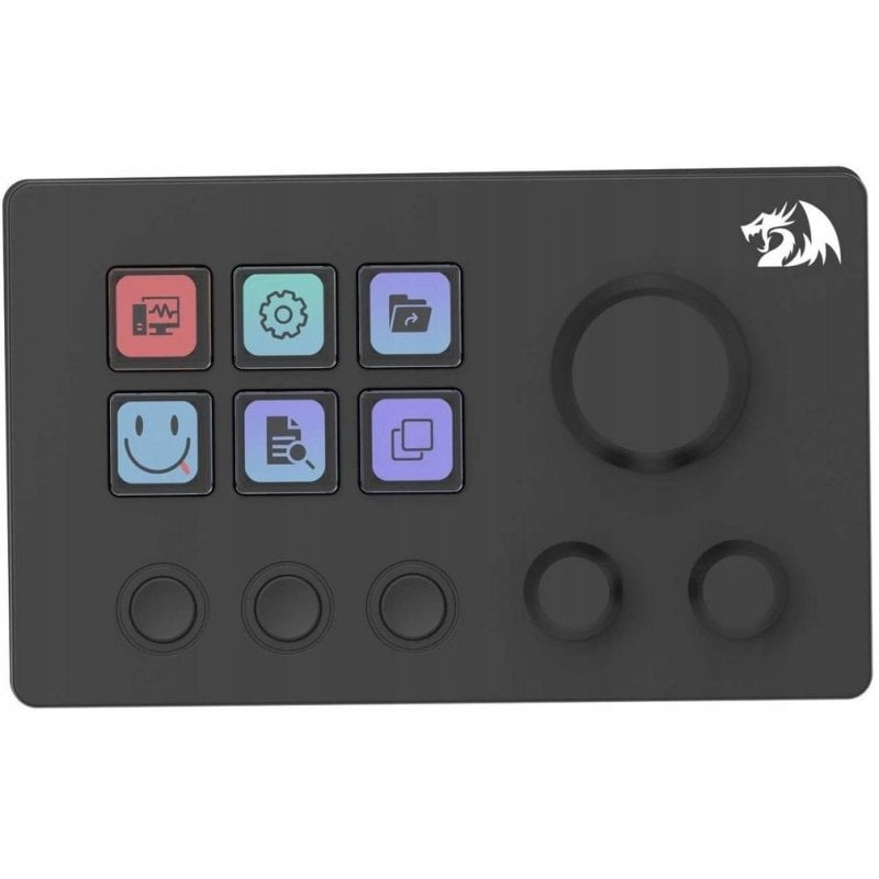 Painel Stream Deck Redragon SS-551 Skyrider com 6 teclas LCD e 3 controlos