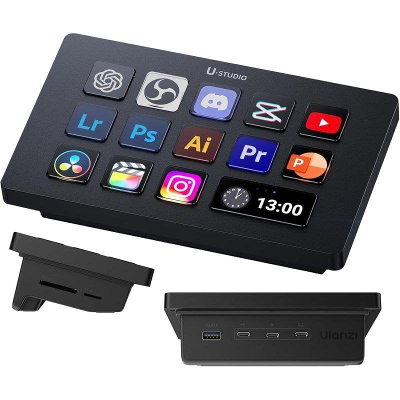 Controlador Stream Deck Ulanzi D200H Deck Dock 13 Teclas LCD Hub 7-en-1 Creativo