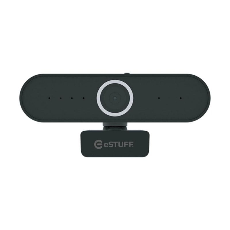 Webcam eSTUFF GLB246250 2MP Full HD 1080p 30fps preta