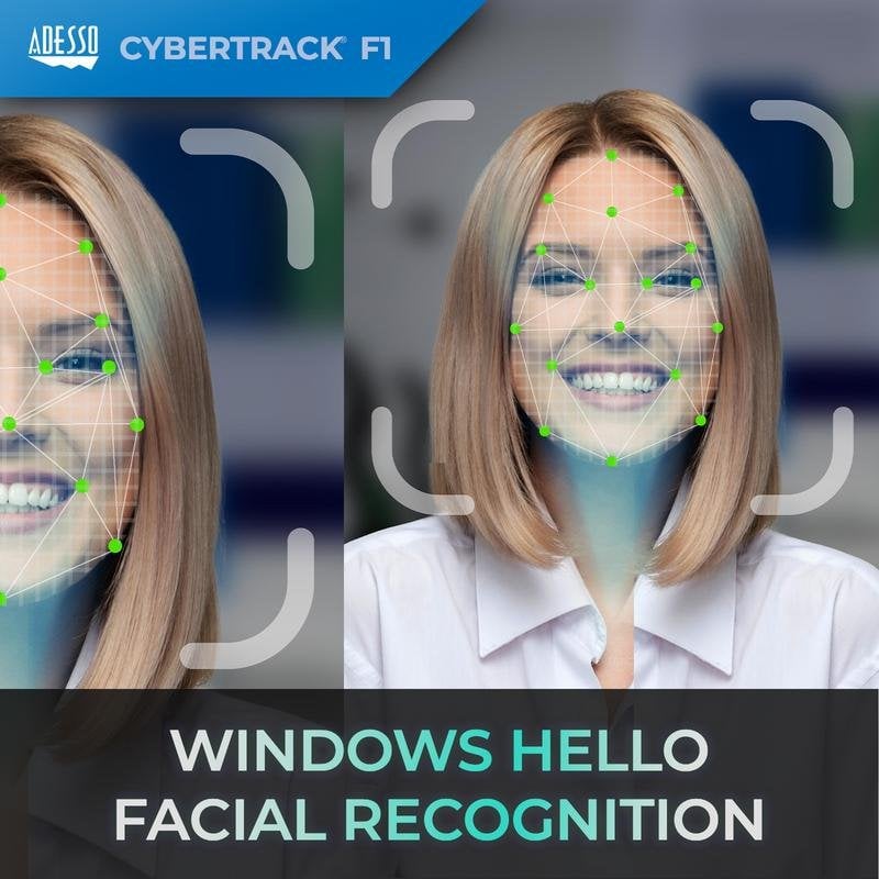 Adesso 1080P Windows Hello Face Rec Webcam