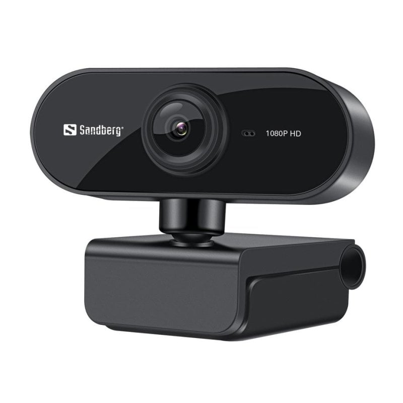 Câmara web Sandberg USB Webcam Flex 1080P HD Full HD com microfone