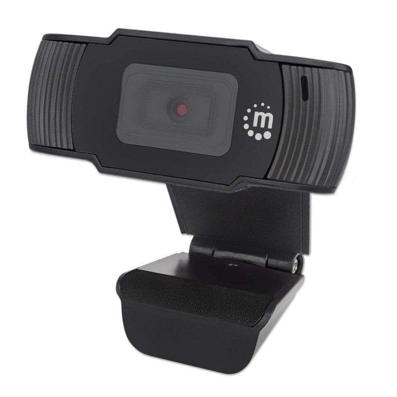 Webcam nera Manhattan USB Full HD 2 MP 1080p con clip